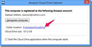 how to make amazon drive desktop launch sync